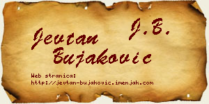 Jevtan Bujaković vizit kartica